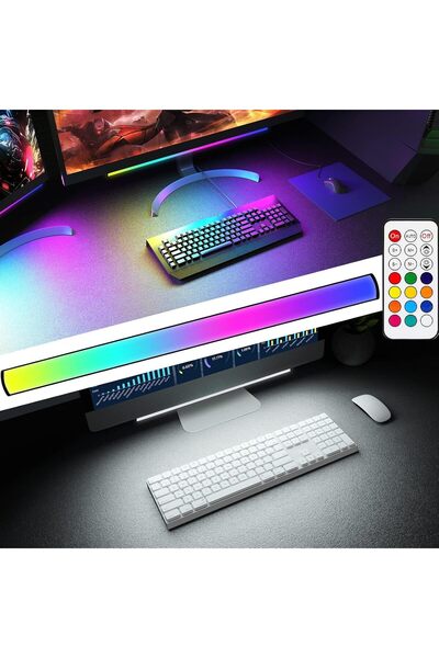 NALACAL إضاءة شريط الشاشة RGB أسفل الشاشة (USB، جهاز تحكم عن بعد، قابل للتعتيم)