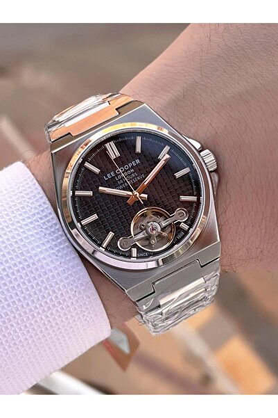 Lee Cooper Automatic Movement Prx Case Italian Bracelet Gift 5 Atm Men's Wristwatch Ot.L08229.340