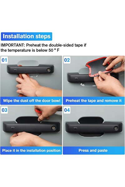 Generic LitMiRaCle Car Door Bowl Scratch Protector for Ford Bronco (2021-2023) - ABS, Black