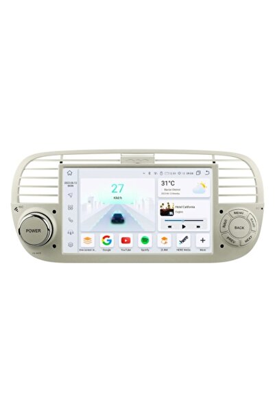 NAVI-ABC Fiat 500 (2007-2015) Navigație Android 11 de 7" - 2GB RAM, 64GB, Quad Core