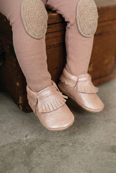 Cigit Leather baby shoes size 17-21 powder
