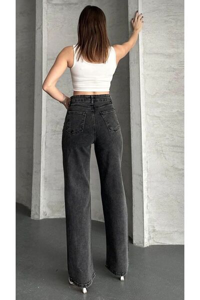 LA TUBA New Product//Flexible//High Waist//Slop//Women's Palazzo Jeans