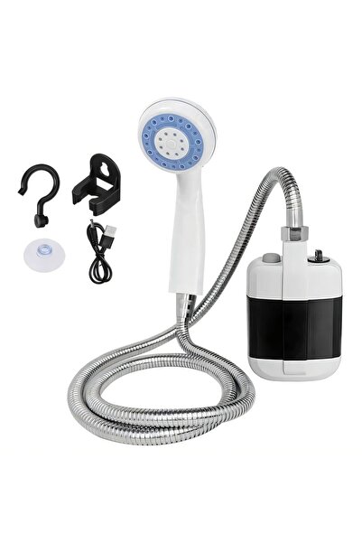 Skygo Taşınabilir Şarjlı Seyyar Duş Seti Pompa - Hortum - Duş Başlığı