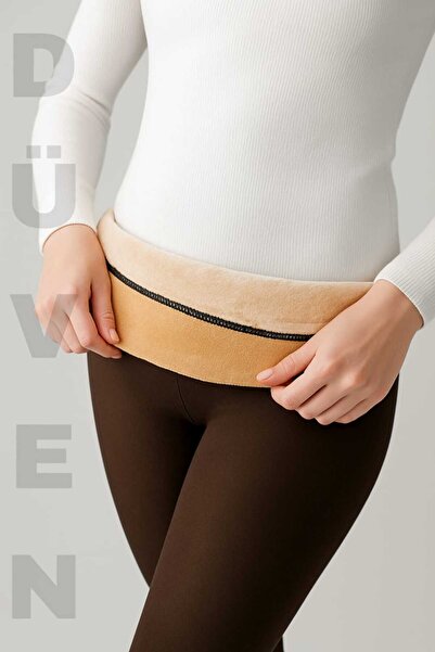 DÜVEN Skin Look Thin Skin Appearance Thermal Pantyhose with Plush Inside