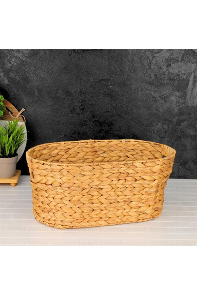 MİEN MEN SF17014-O Oval Orta Boy Hasır Sepet 49x22 cm