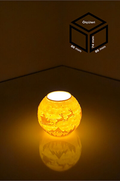 Filamentim Yılbaşı Noel Baba Modelli Tealight Çıkıntılı Mumluk No.2106P (Led ...