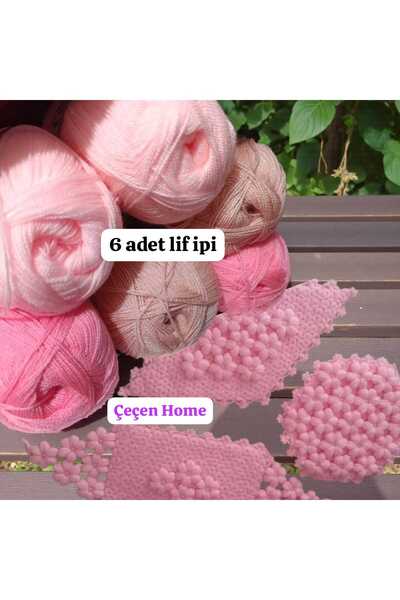 ÇEÇEN HOME Set de 6 fire de croșetat manual pentru pulover-vestă 100 gr - 475 mt