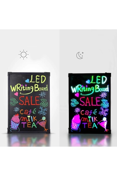 PROCART Rewritable LED board 40x60 cm, neon effect illuminated advertising, support included