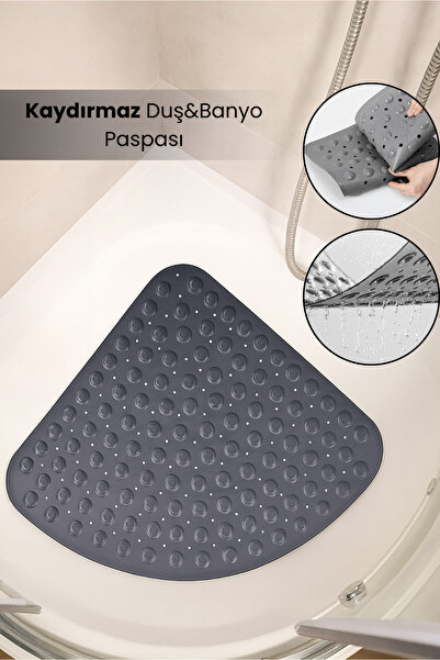 Orvila Pearlette Нековзний килимок для душу та ванної / Трикутний килимок для душової кабіни та ванни