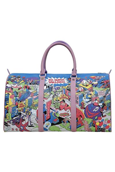 Dogo Women's Vegan Leather Blue Travel Bag - Warner Bros Dc Villains Design