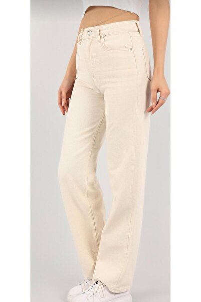 LA TUBA New Product//Flexible//High Waist//Slop//Women's Palazzo Jeans