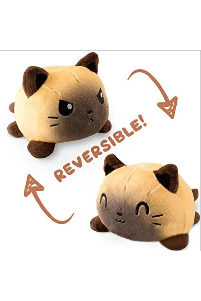 Arabest ألعاب القطيفة القابلة للقلب، قطط قابلة للقلب، تحويل تعبيري مزدوج الوج...