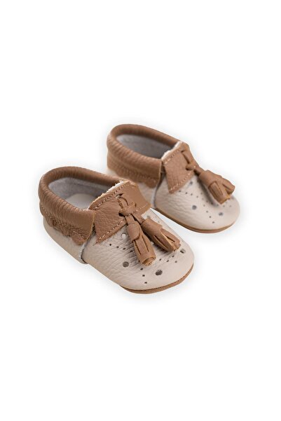 Cigit Leather Baby Shoes Size 17-21 Grey-Brown
