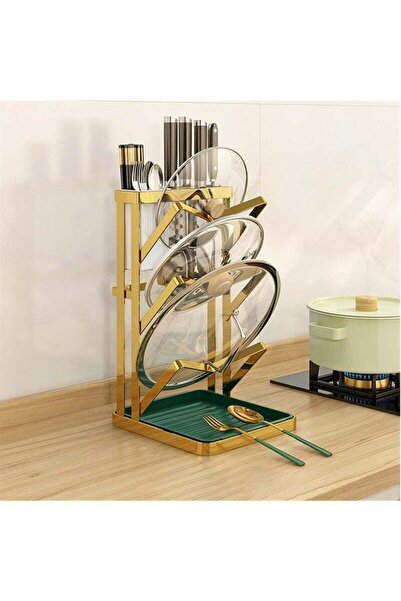 Arabest Spoon Pot Lid Holder with Drip Tray Utensils Rack,for Kitchen Counter...