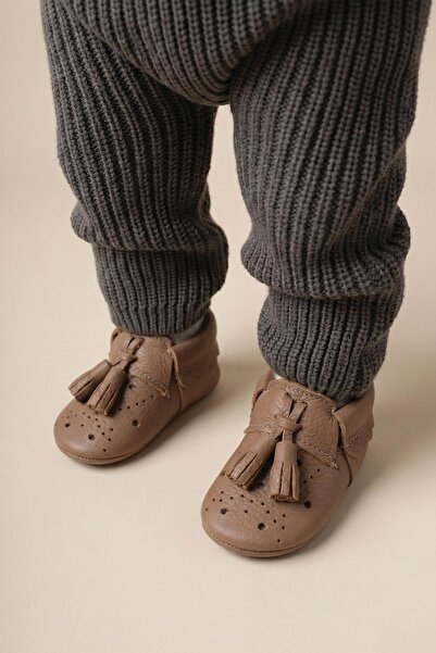 Cigit Leather baby shoes size 17-21 brown