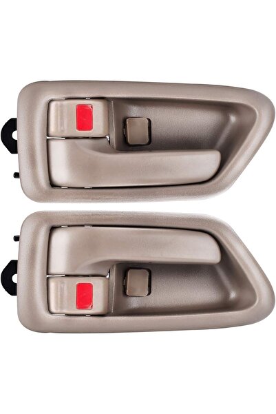 Generic FAERSI 2 Pcs Interior Door Handle Front & Rear Replacement for 1997-2001 Toyota Camry Beige/Tan