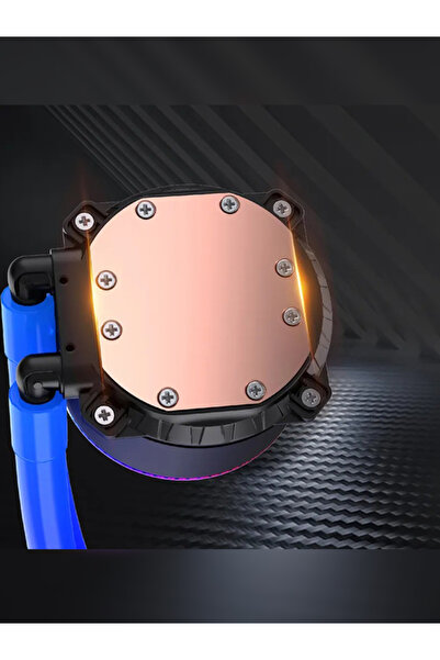 leeways 240 Pro White Argb Intel-Amd Compatible Black Liquid Cooler with Argb Digital Temperature Display