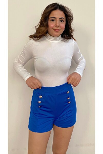 Modelmaster شورت عصري بخصر عالٍ ومزين بأزرار