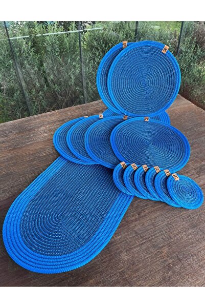 home inn 13-Piece Stain-Resistant Wicker-Look American Dinnerware Set – 6 Pla...