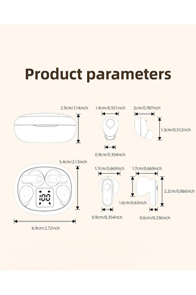 Generic 2 Pairs Invisible Small Mini Earbuds Wireless Bluetooth Sleep Hidden Headphones Sleeping Micro Small