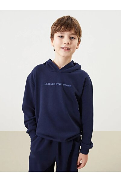 LC Waikiki LCW Kids Lacivert Kapüşonlu Erkek Çocuk Eşofman Takım