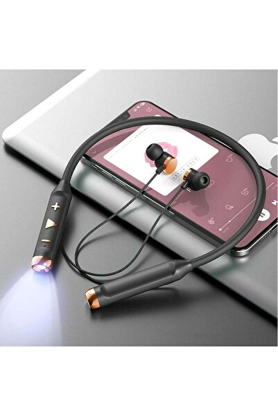 Arabest Wireless Hanging Bluetooth Headset with Flashlight, Ultra Long Heavy Bass Noise Reduction