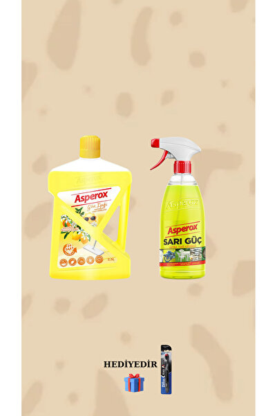 ASPEROX PORTAKAL&LİMON ÇİÇEĞİ 2500 ML YÜZEY TEMİZLEYİCİ SARI GÜÇ 650 ML