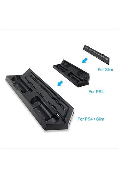 Dobe PS4 Pro & PS4 Slim Dual Charging Dock Vertical Stand USB Hub with Cooling Fan