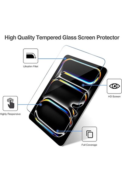 PROCASE 2 Pack Screen Protector for iPad Pro 11 Inch M5 2025/M4 2024 - Clear