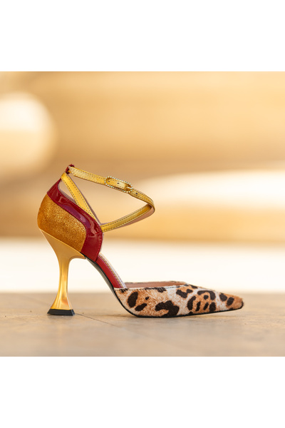 CONDUR by alexandru Pantofi Dama Toc Clepsidra Grace Animal Print - 36