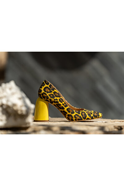 CONDUR by alexandru Women's Shoes with Thick Heels Eveline Yellow - 38