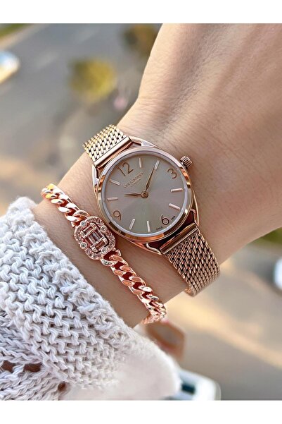 Lee Cooper Small Case Vintage Straw Cord 2 Years Warranty 3 Atm Women Wristwatch+Bracelet 082207.460