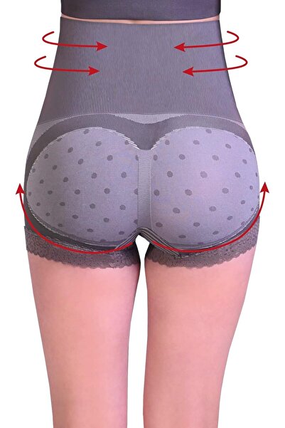 Sankom Patent Bamboo Brief - Grey High Waist Body Shaper (M)