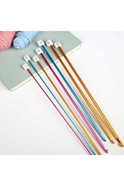 NEEDLE خطاف كروشيه تونسي، 6 مم، ألومنيوم، 27.5 سم. 1 قطعة