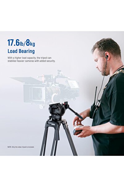 NEEWER 74" Video Tripod with Fluid Head, Heavy Duty Metal Tripod, TP37
