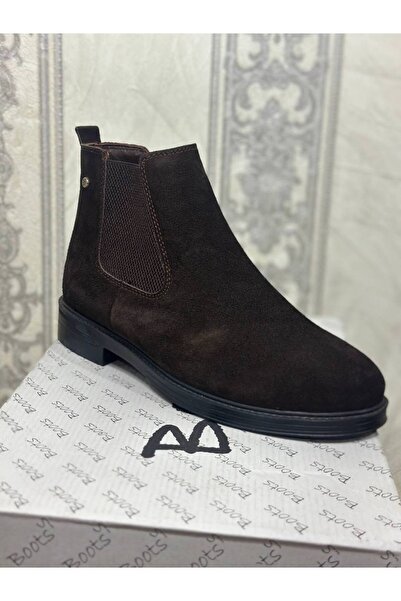 Oxion Erkek Kahve Nubuk Görünümlü Chelsea Bot