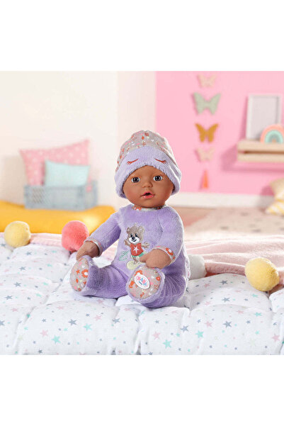 ZAPF CREATION BABY born - Black baby doll with purple outfit 30 cm
