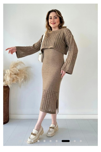 Mintaş طقم ملابس تريكو وبلوزة علوية