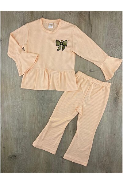 Minamino Max-Trd (3-6 Yaş) Simli Kurdale Desenli İspanyol Paça Mevsimlik Takım