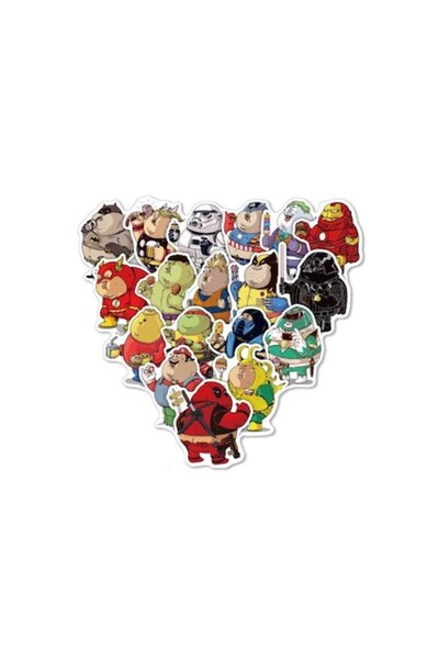 OEM Set de 32 de stickere - Supereroi pufoși