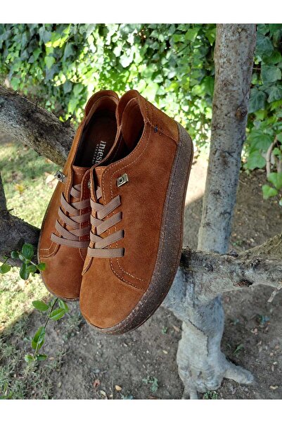 Henne Classic Shoes Orthopedic Genuine Leather Suede Tan