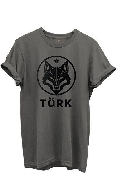 WİDİ Kurt and Turk Special Collection Series-2 Design Printed 100% Cotton T-Shirt