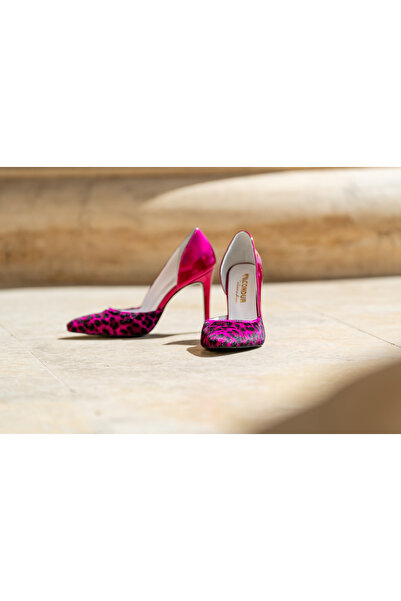 CONDUR by alexandru Aime Print Fuchsia Stiletto Shoes - 36