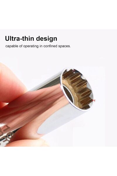 Generic TRACOMPAN Spark Plug Socket Set 2pcs 16mm & 14mm 12-Point