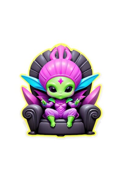 OEM Alien Sticker - Model 121 - 5 cm