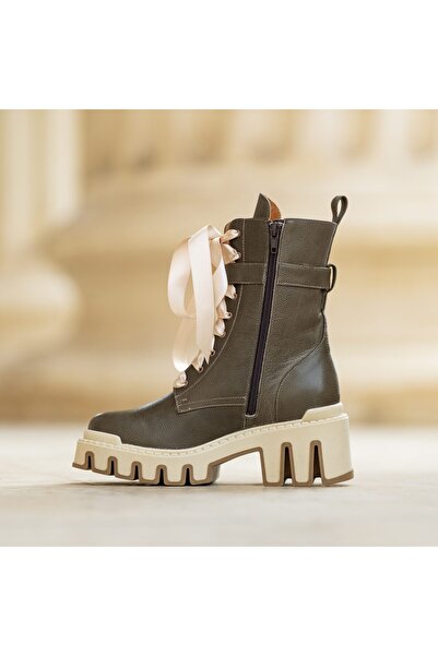 CONDUR by alexandru Women's boots made of genuine leather Aiko kaky - 38