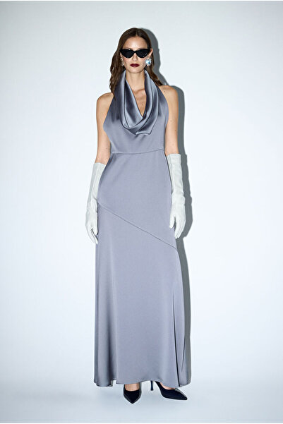 adL Mert Aslan Degaje Yaka Uzun Elbise