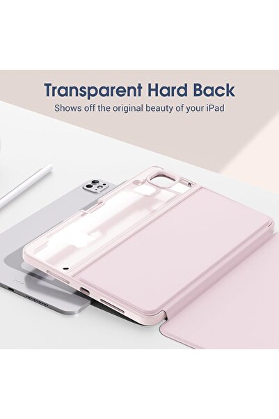 PROCASE Smart Case for iPad Pro 11-inch (M5/M4) with Pencil Holder - Pink