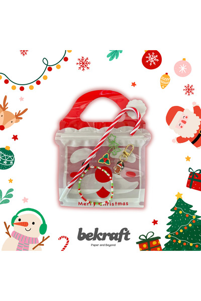 Bekraft Yılbaşı Hediye Seti - Baston Şeker Tükenmez Kalem, Anahtarlık, Magnet...