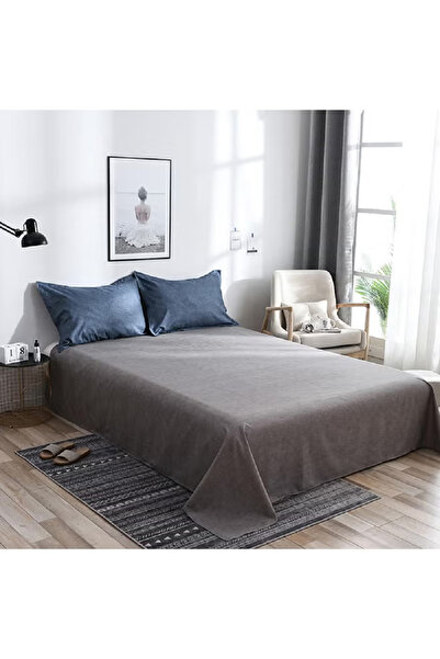 sharpdo 4-Piece Queen Size Luxurious Comforter Set Microfiber Blue 220x240cm